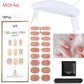 Gel Nail Wraps with UV Lamp Set